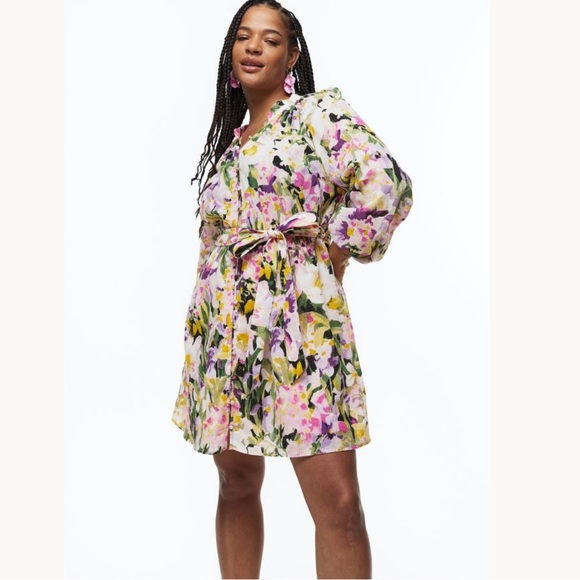 H&M Tie-belt Crêped Dress 4X - Picture 11 of 11